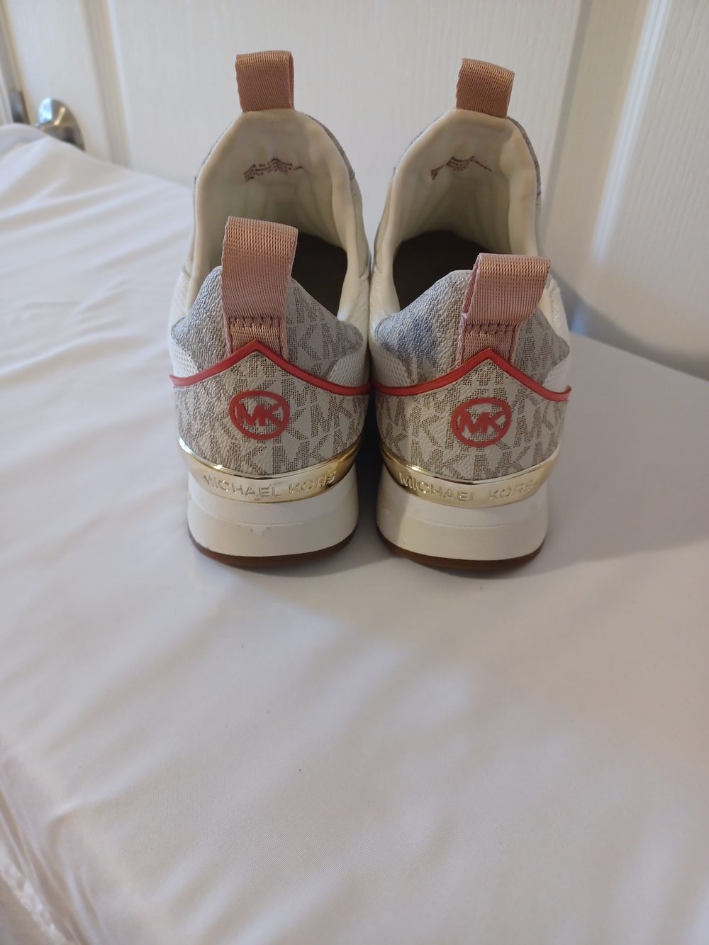 Michael Kors Cream, Yellow & Pink Logo Slip-On Sneaker - Picture 16 of 16